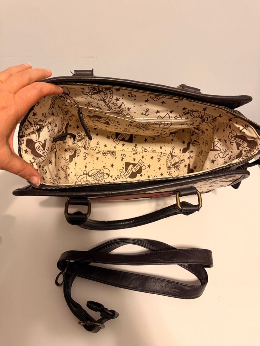 Loungefly Disney Little Mermaid Ariel True Love Tattoo Tote Bag - Picture 7 of 7